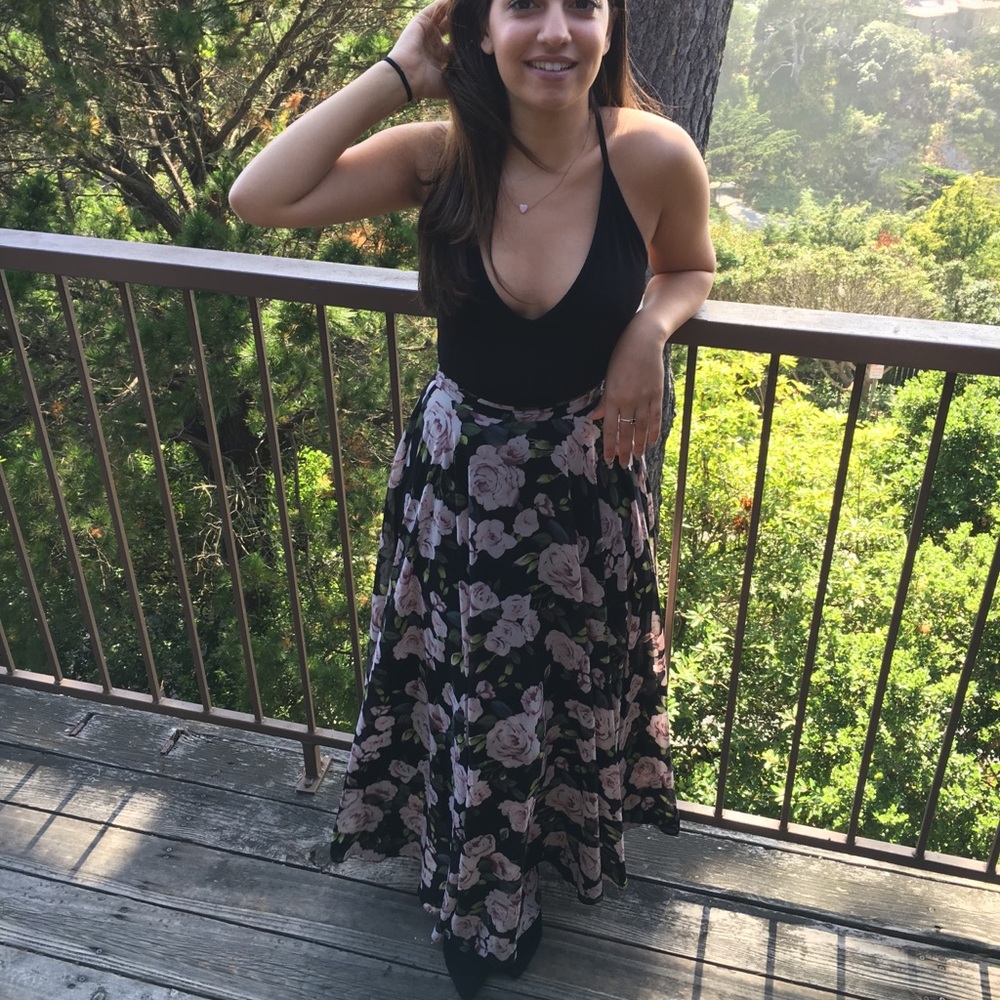 Floral maxi skirt